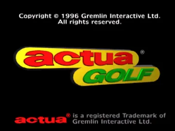 Actua Golf (JP) screen shot title
